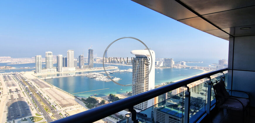 Sea Views | Furnished | High Floor | Spacious and Bright
